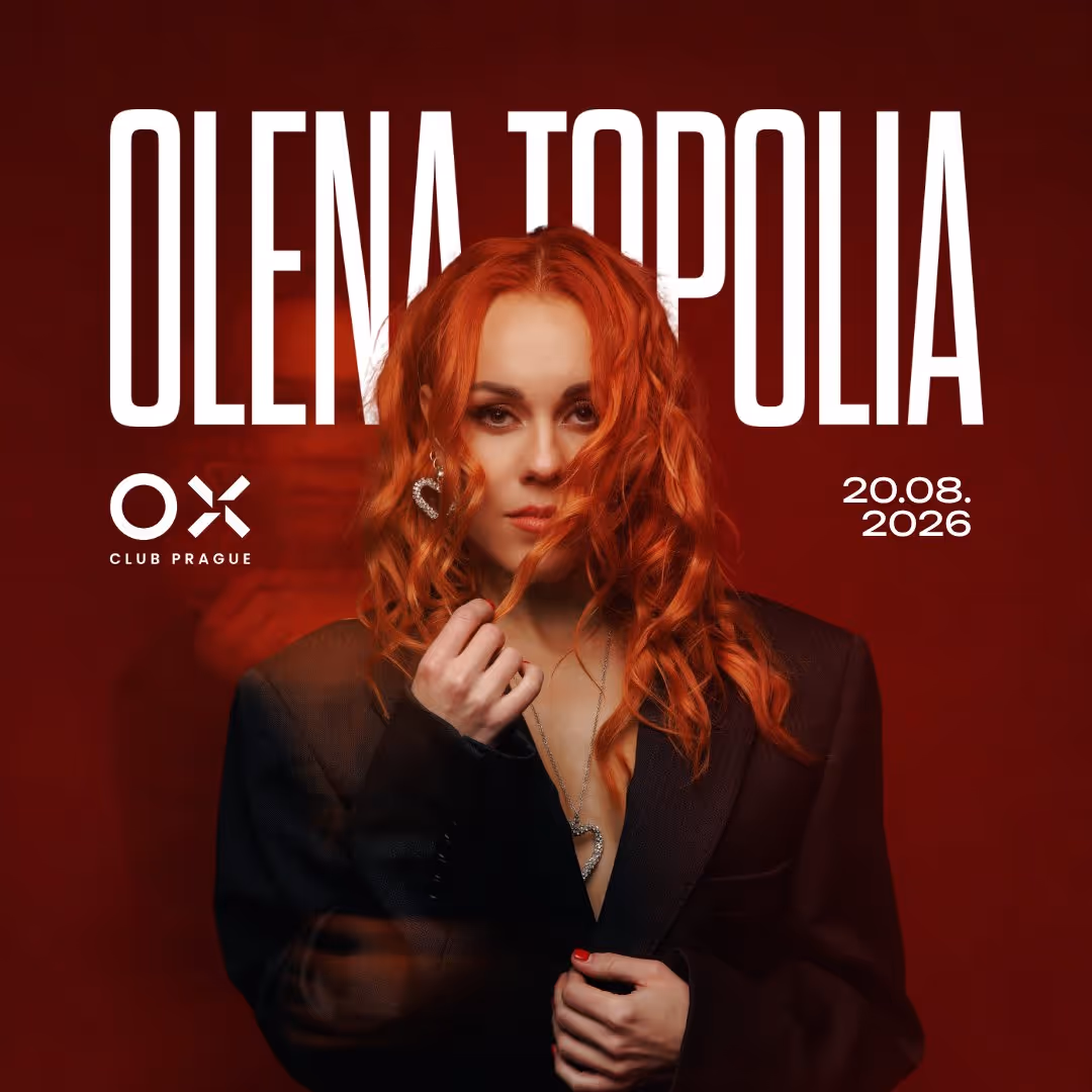 Афіша концерту Олени Тополі — 20.08.2026, OX Club Prague